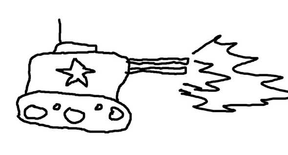 рисунок двуствольного танка из wot